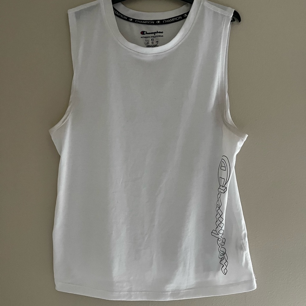 Champion White Sleeveless Tank Top